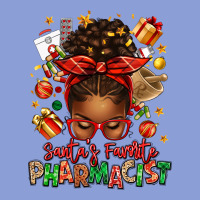 Santas Favorite Pharmacist Afro Messy Bun Long Sleeve Tee | Teevron