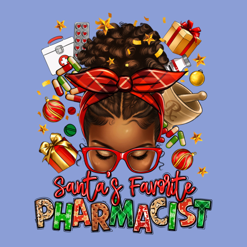Santas Favorite Pharmacist Afro Messy Bun Long Sleeve Tee by texasbilliewilder | Teevron
