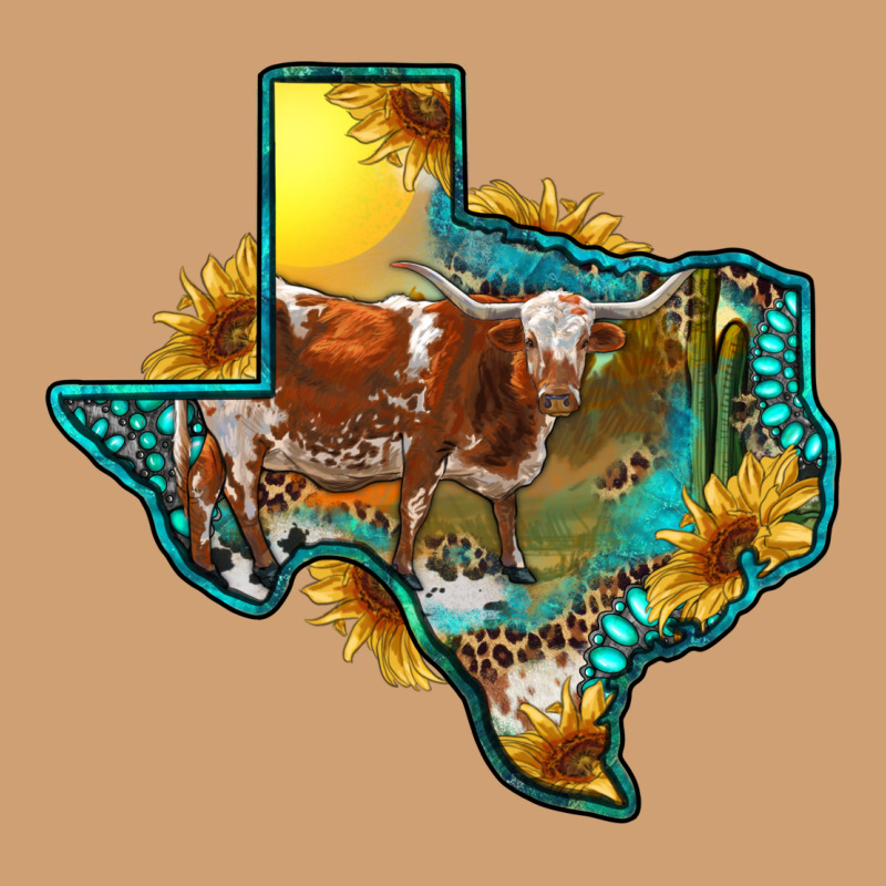 Western Texas Map With Longhorn Bull Vintage Tee by RanaPortraitStore | Teevron