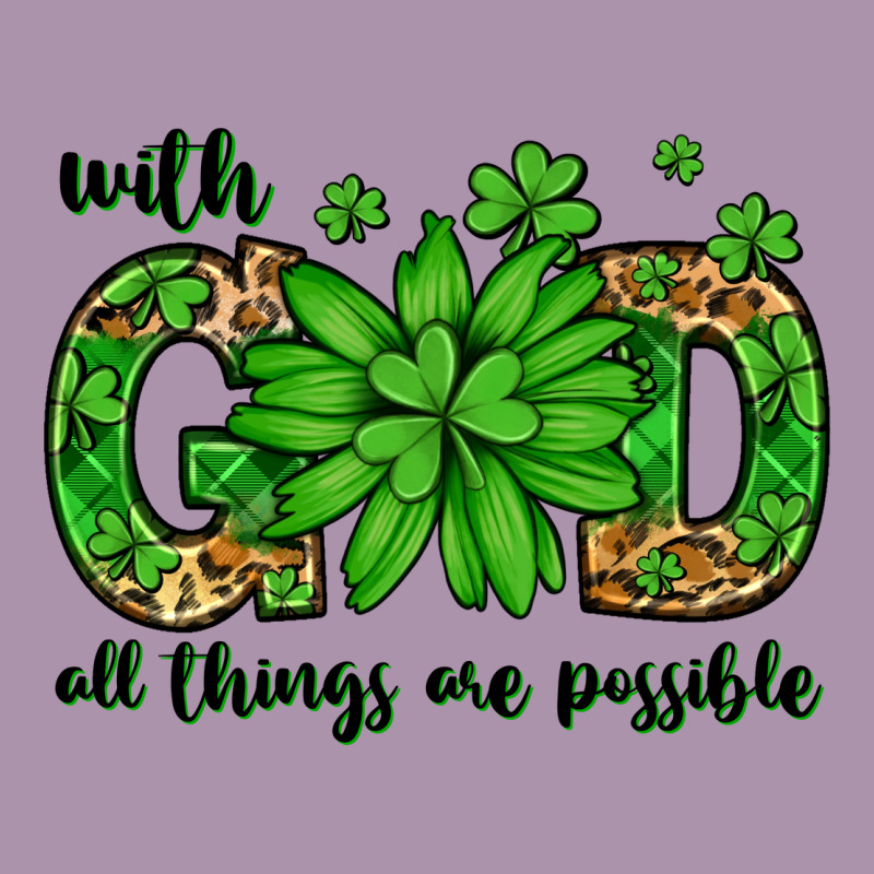 With God All Things Are Possible St. Patrick's Day Heavyweight Hoodie by LillyAllenDesigns | Teevron