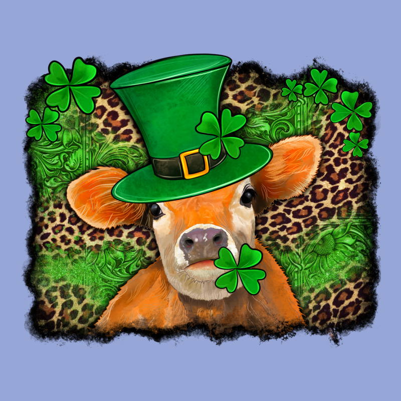 St Patricks Orange Cow With Leopard Background Classic Tee by Jasminsmagicworld | Teevron