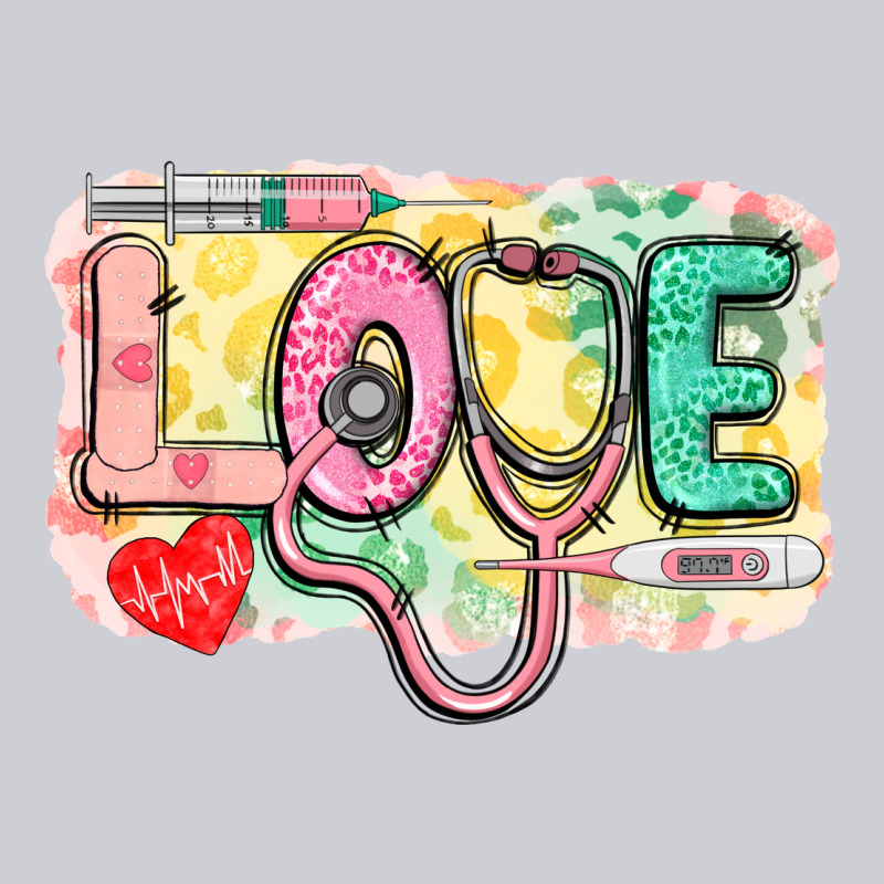 Love Nursing Leopard Background Heavyweight Sweatshirt by CowGirlArtShop | Teevron