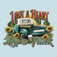 I Got A Heart Like A Truck Western Sunflower Ladies Tee | Teevron