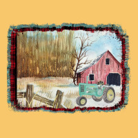 Christmas Barn Tractor Snow Vintage Hoodie | Teevron