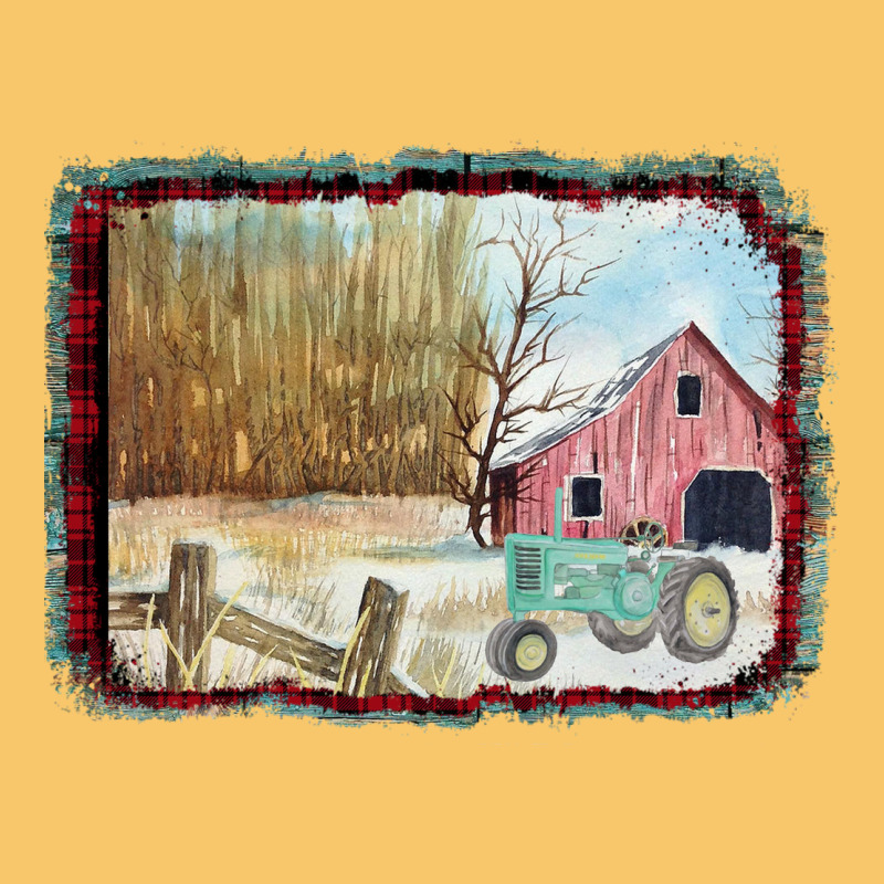 Christmas Barn Tractor Snow Vintage Hoodie by Bettercallsaul | Teevron