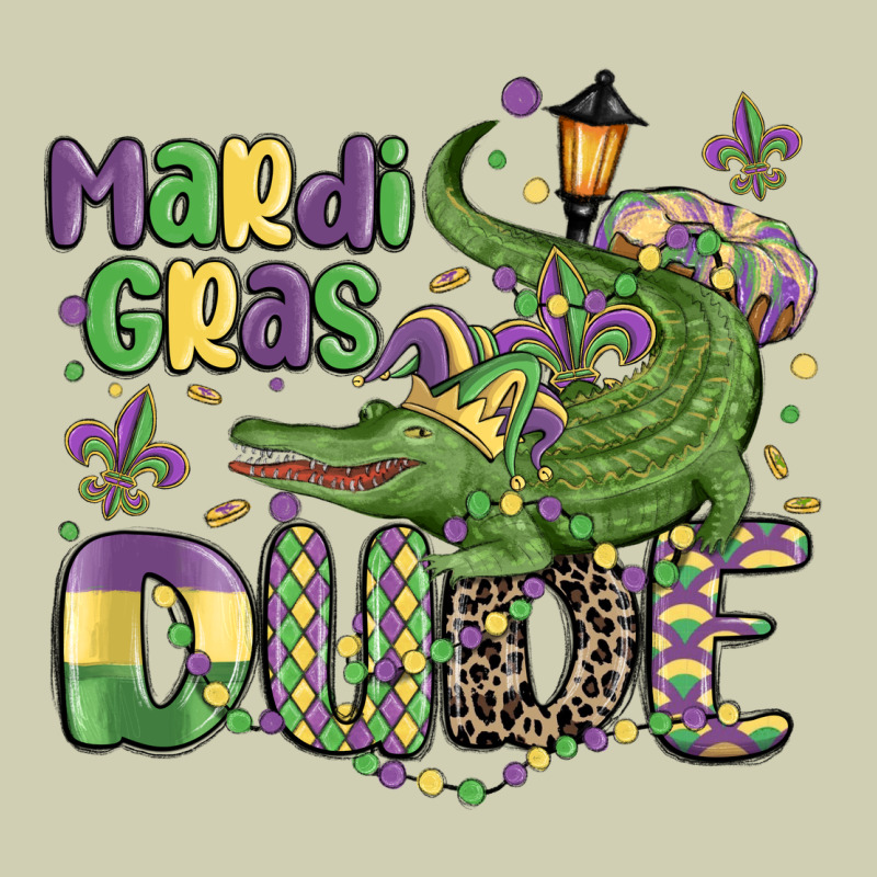 Mardi Gras Dude Alligator Heavy Core Tee by MaliasSmallBusiness | Teevron