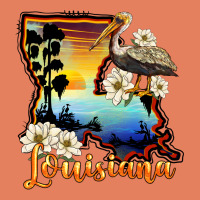 Louisiana  Sunset Map Magnolia Classic Tee | Teevron