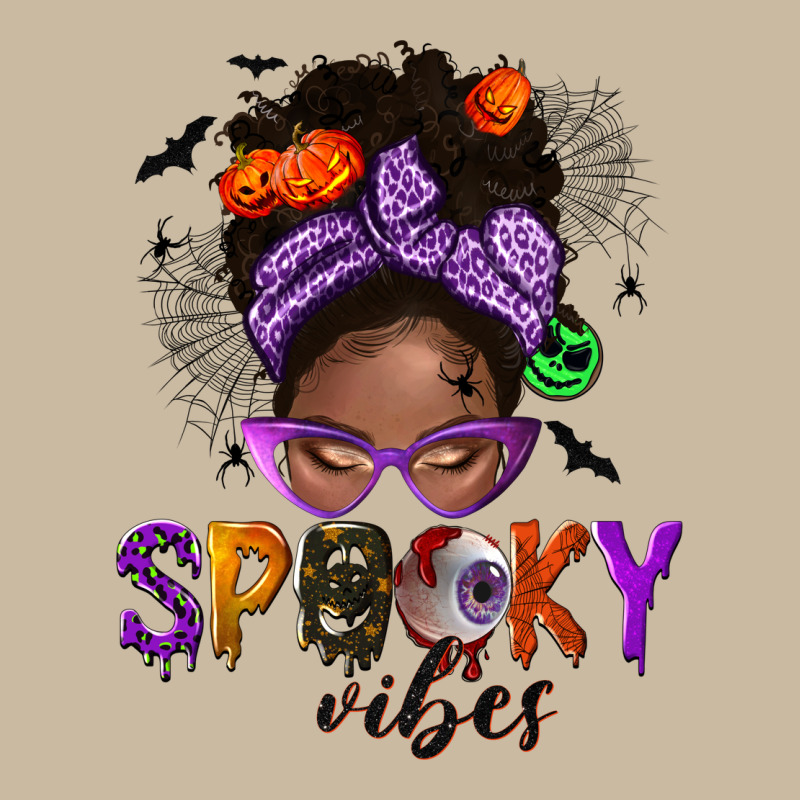 Spooky Vibes Afro Messy Bun Long Sleeve Tee by NancyCooperArtShop | Teevron