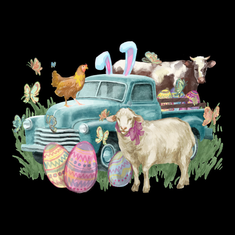 Easter Truck Farm Animals Easter Day Heavyweight Sweatshirt by HowdyJamesFarm | Teevron