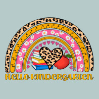 Back To School Rainbow Hello Kindergarten Heavy Core Tee | Teevron