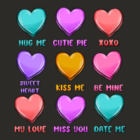Valentine's Day Candy Hearts Heavy Core Tee | Teevron