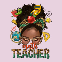 Math Teacher Life Afro Messy Bun Ladies Tee | Teevron