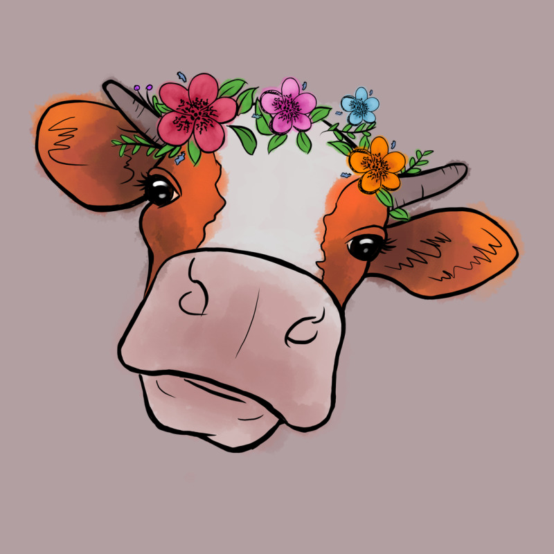 Cow With Flowers Vintage Hoodie by Bettercallsaul | Teevron