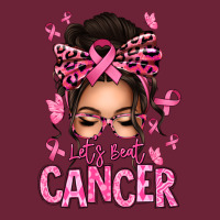 Lets Beat Cancer Afro Messy Bun Long Sleeve Tee | Teevron