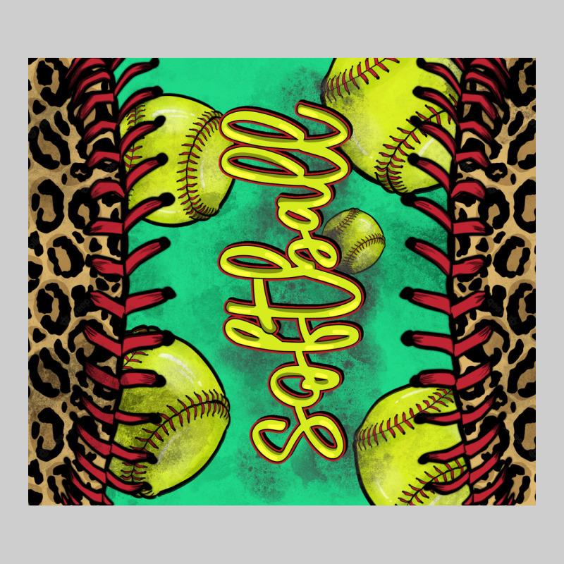 Softball Leopard Premium Tee by NancyCooperArtShop | Teevron