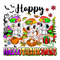 happy hallothanksmas unicorns | Teevron