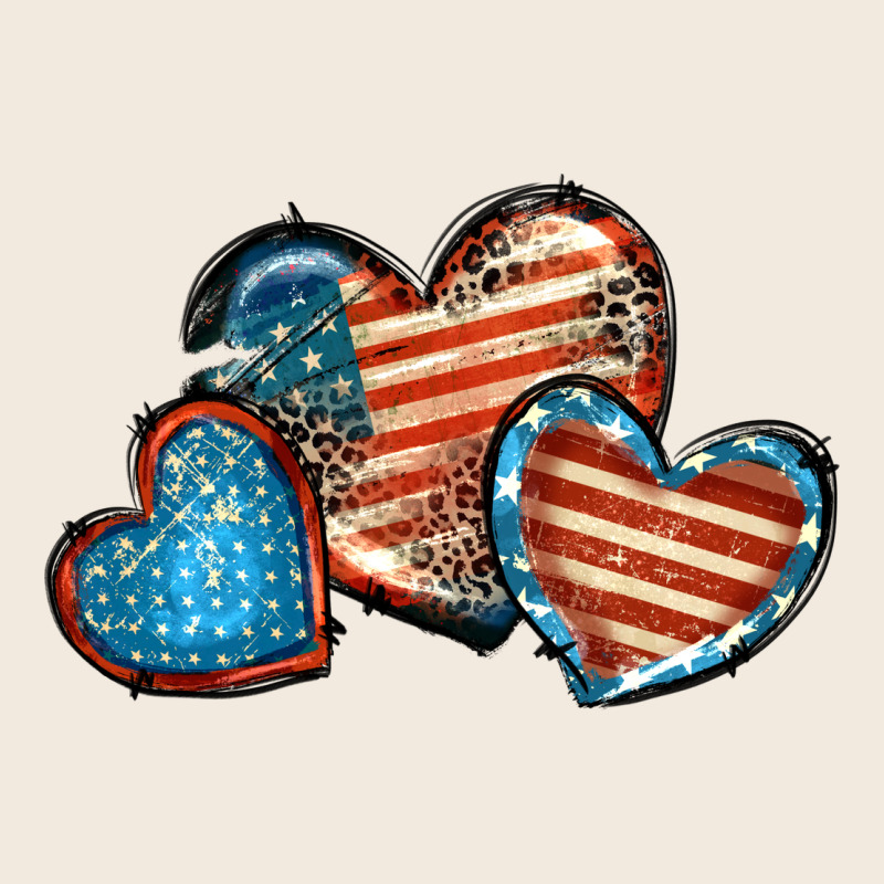American Flag Hearts 4th Of July Zipper Hoodie by FaDigitalArtStudio | Teevron