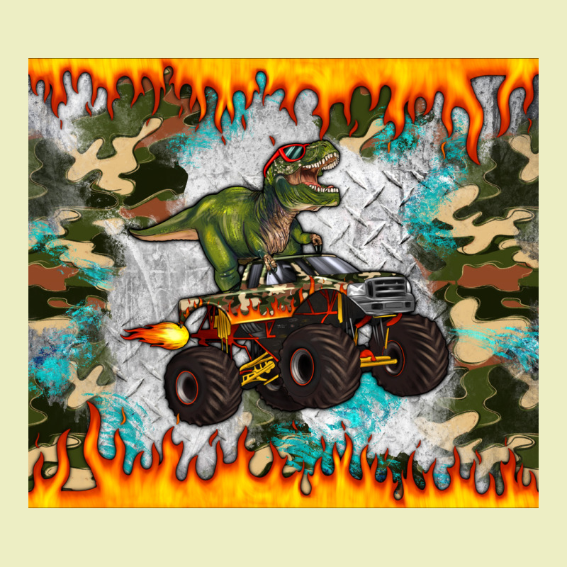 Monster Truck Dinosaur T Rex Tumbler Urban Hoodie by Artiststas | Teevron