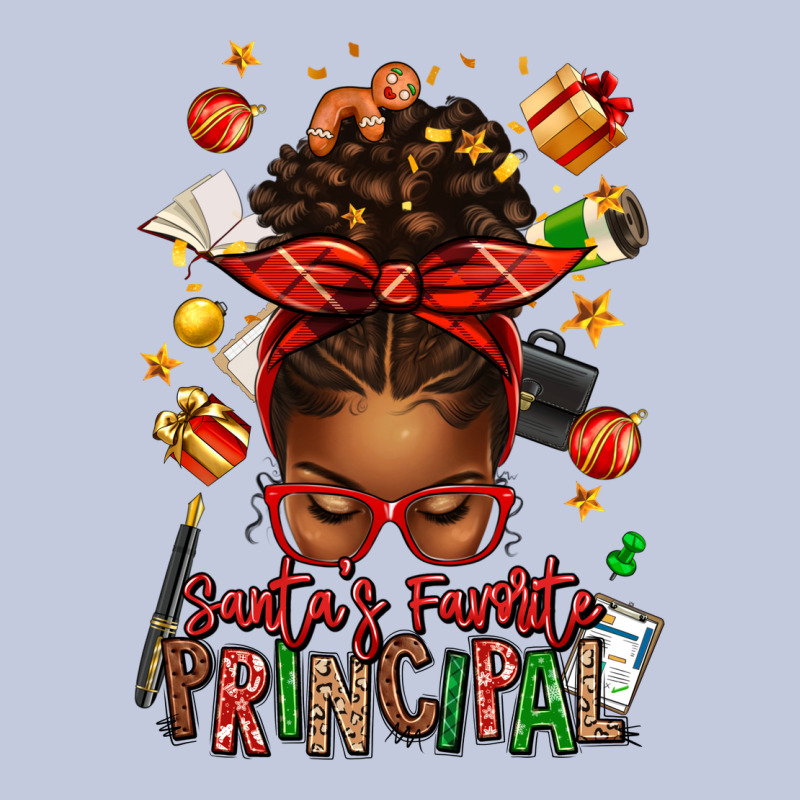 Santas Favorite Principal Afro Messy Bun Long Sleeve Tee by texasbilliewilder | Teevron