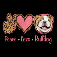 Peace Love Bulldog Ladies Tee | Teevron