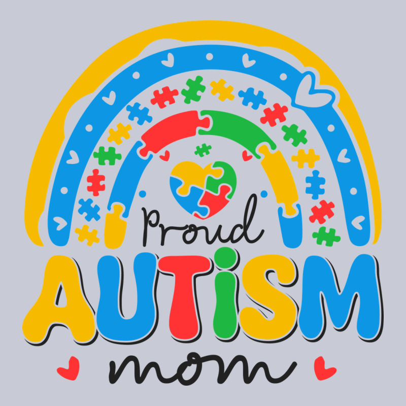 Proud Autism Mom Rainbow Heavyweight Hoodie by CowhideDigitalArt | Teevron