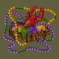 Mardi Gras Craw Fish King Cake With Leopard Vintage Tee | Teevron