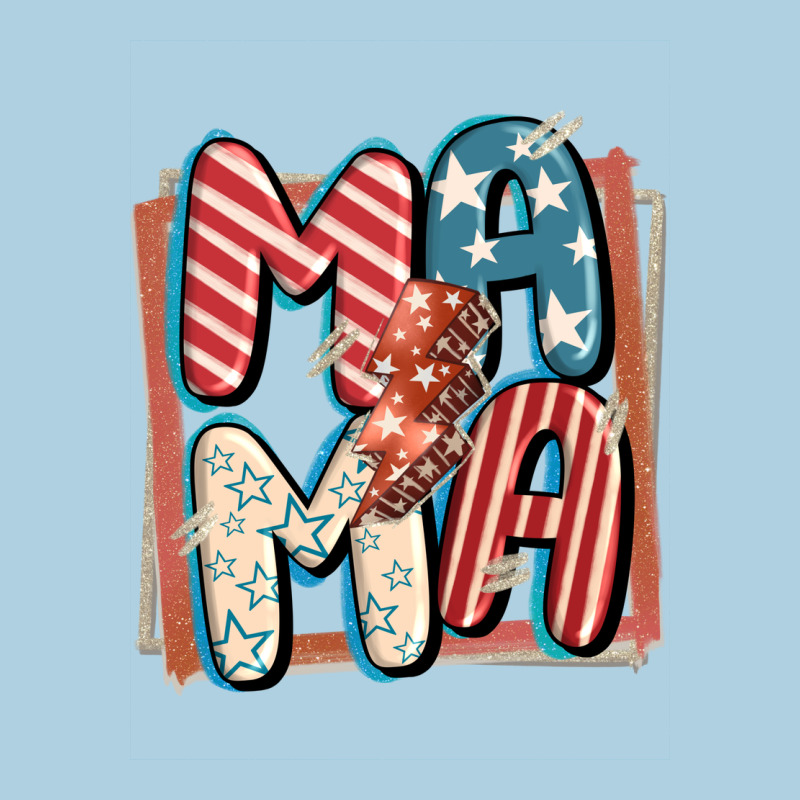 4th Of July Mama With Lightning Bolt Premium Hoodie by FaDigitalArtStudio | Teevron