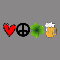 Funny St Patricks Day Love Peace Clover And Beer Vintage Tee | Teevron