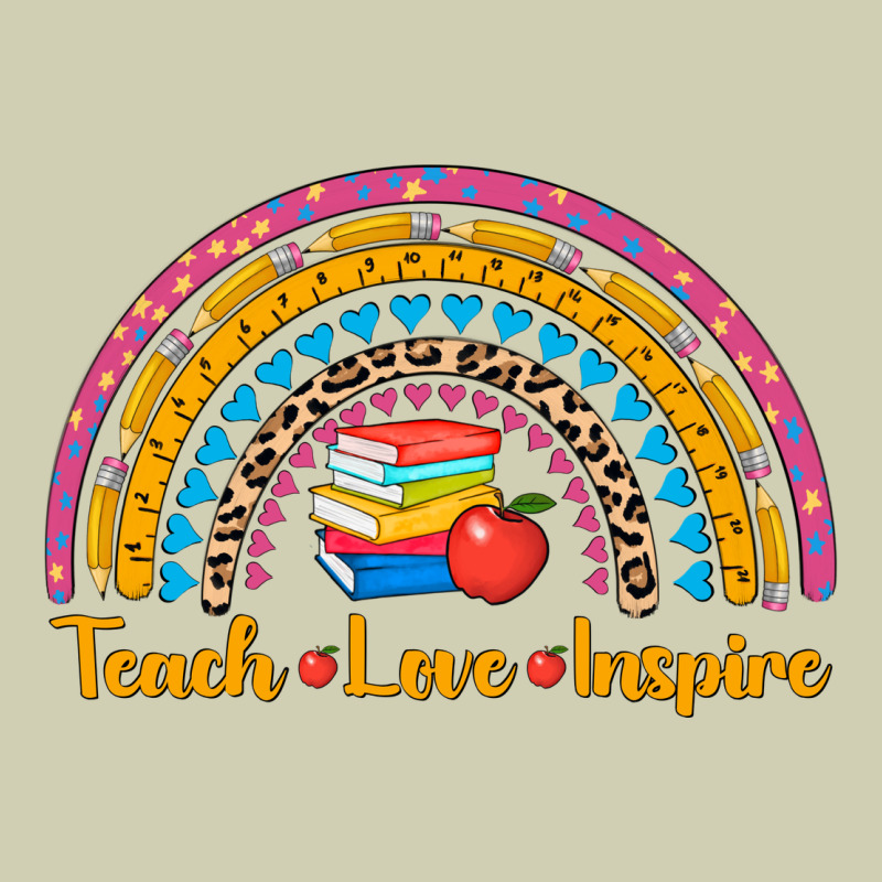 Back To School Rainbow Teach Love Inspire Heavy Core Tee by AdoDesignShop | Teevron