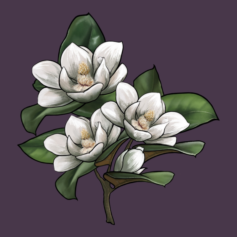 Magnolia Flower Illustration Heavyweight Hoodie by LillyAllenDesigns | Teevron