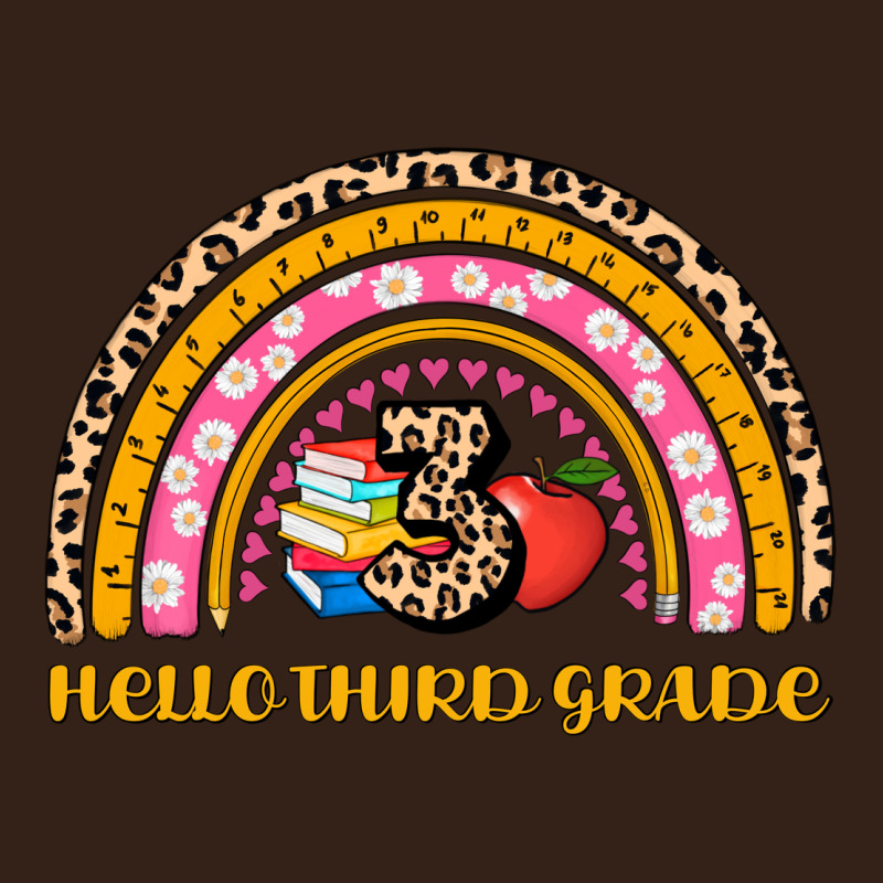 Back To School Rainbow Hello Third Grade Heavy Core Tee by AdoDesignShop | Teevron