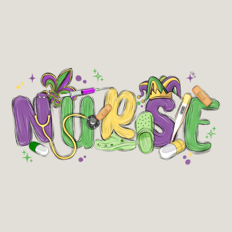 Nurse Mardi Gras Heavy Core Tee by MaliasSmallBusiness | Teevron