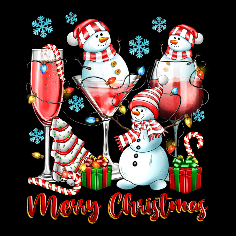 Merry Christmas Wine Glasses Long Sleeve Tee by texasbilliewilder | Teevron