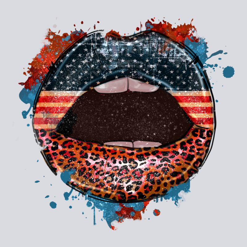 American Flag Lips 4th Of July Zipper Hoodie by FaDigitalArtStudio | Teevron