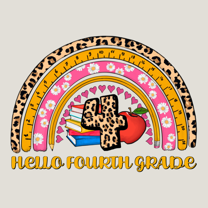 Back To School Rainbow Hello Fourth Grade Heavy Core Tee by AdoDesignShop | Teevron