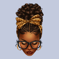 Afro Messy Bun Leopard Bow Long Sleeve Tee | Teevron