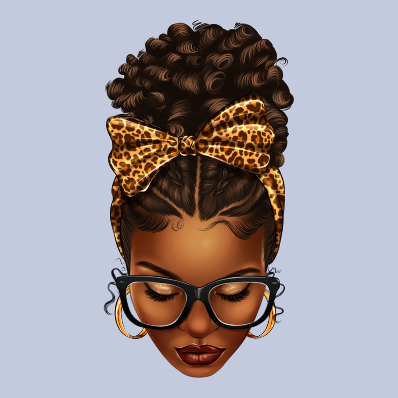 Afro Messy Bun Leopard Bow Long Sleeve Tee by texasbilliewilder | Teevron