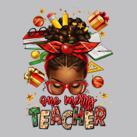 One Merry Teacher Afro Messy Bun Long Sleeve Tee | Teevron