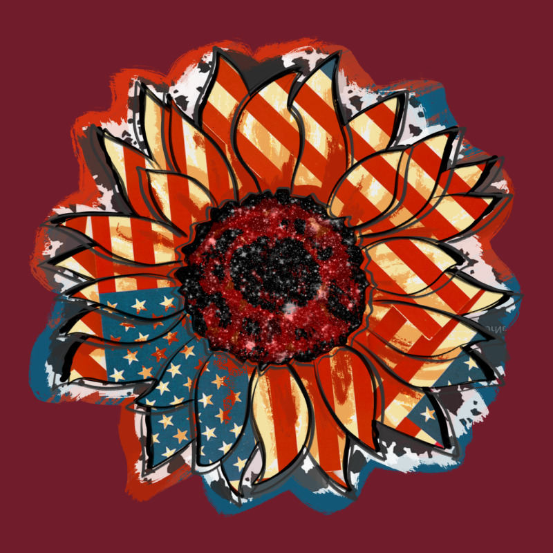 American Flag Sunflower 4th Of July Zipper Hoodie by FaDigitalArtStudio | Teevron