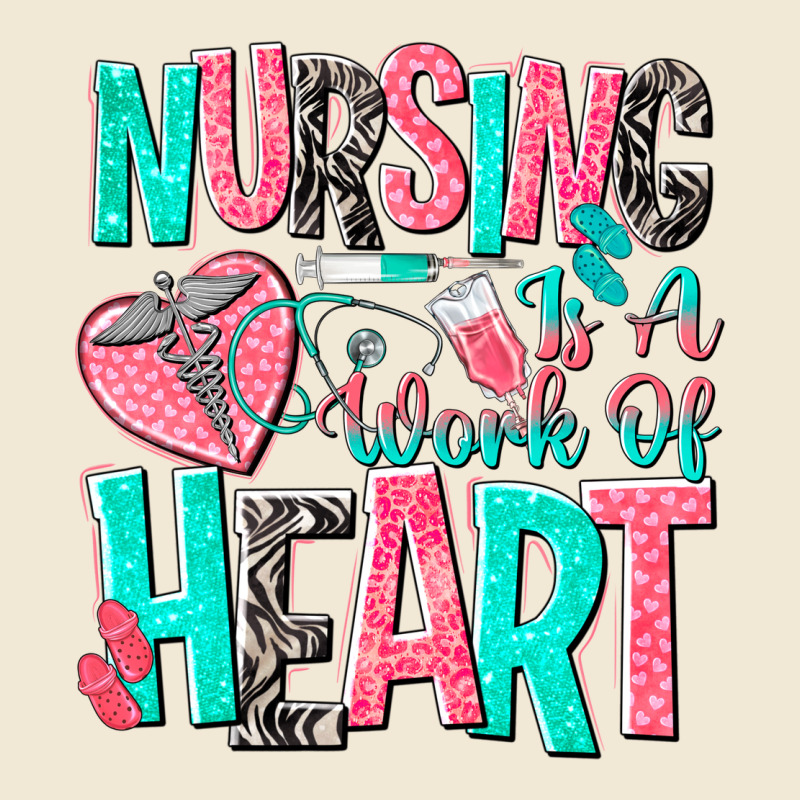 Nursing Is A Work Of Heart Ladies Tee by NancyCooperArtShop | Teevron