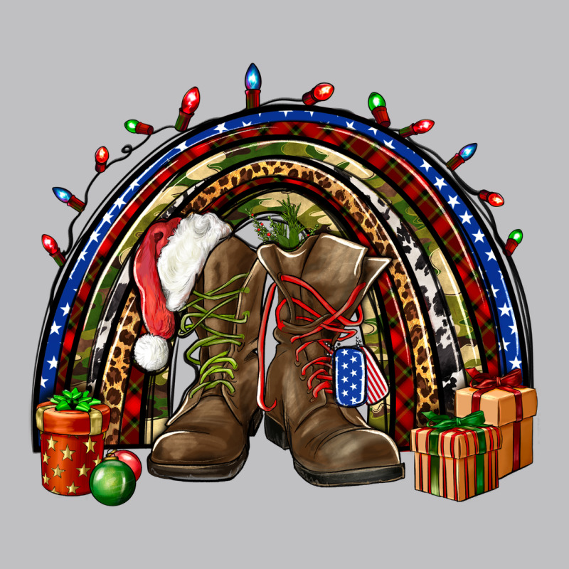 Army Christmas Rainbow Long Sleeve Tee by NancyCooperArtShop | Teevron