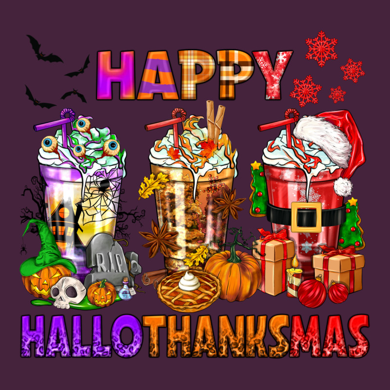 Happy Hallothanksmas Coffee Cups Long Sleeve Tee by texasbilliewilder | Teevron
