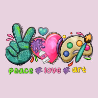 Peace Love Art Ladies Tee | Teevron