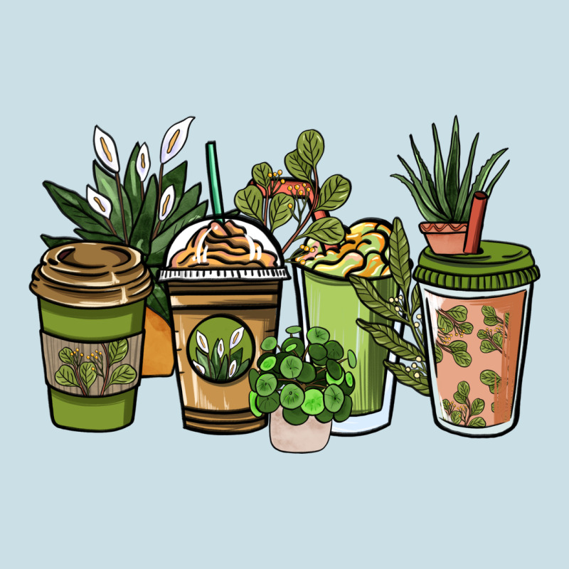 Plant Lover Coffee Cups Ladies Tee by NancyCooperArtShop | Teevron