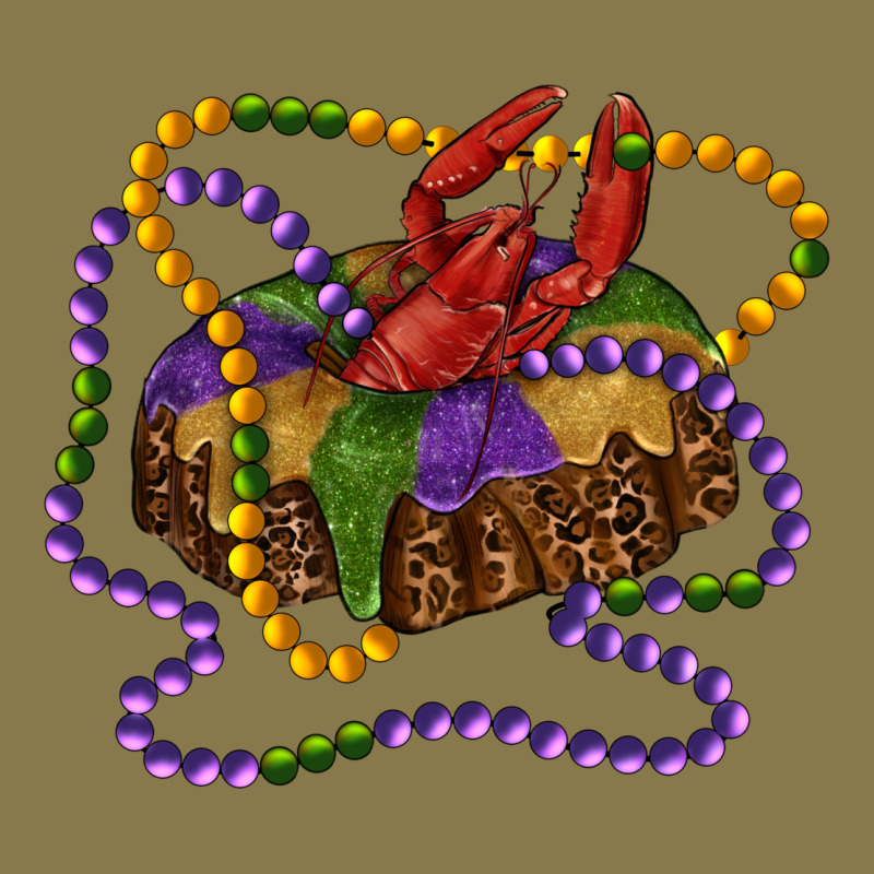 Mardi Gras Craw Fish King Cake With Leopard Premium Hoodie by RanaPortraitStore | Teevron