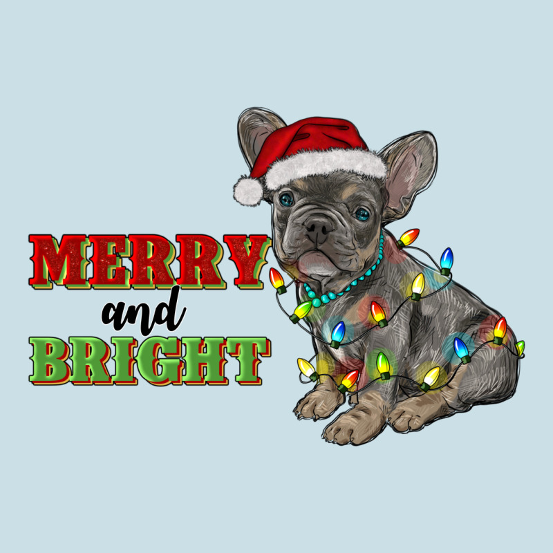 Merry And Bright French Bulldog Ladies Tee by RanaPortraitStore | Teevron