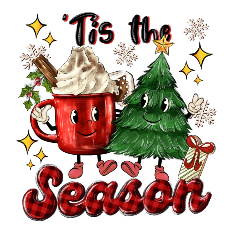 'tis The Season With Christmas Tree And Hot Cocoa Premium Tee by MaliasSmallBusiness | Teevron