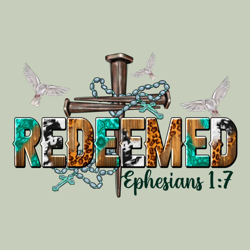 Redeemed Ephesians 1 7 Ladies Tee by NancyCooperArtShop | Teevron