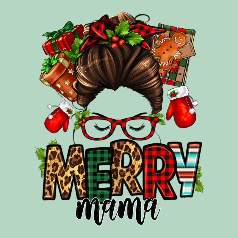 Christmas Merry Mama Messy Bun Classic Tee by Jasminsmagicworld | Teevron