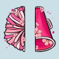 Custom Name Cheerleader With Megaphone Ladies Tee | Teevron